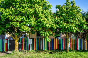 Colourfull fence apartment in Libau